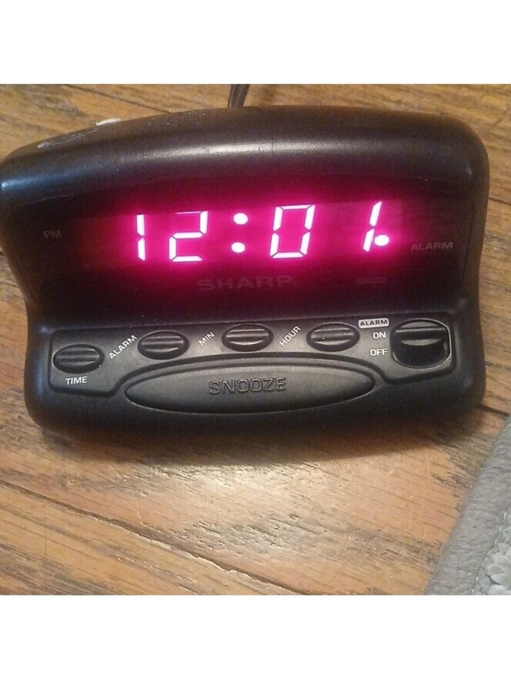 Sharp digital alarm